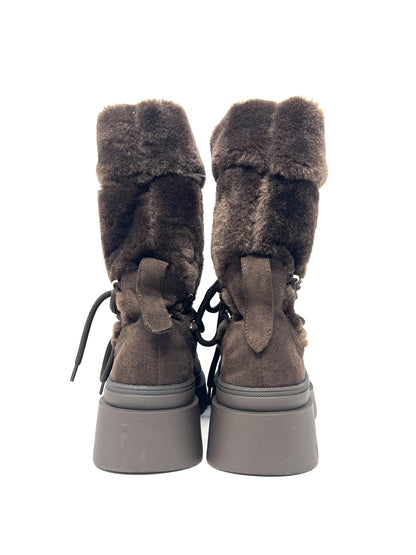 Scarponcino in ecopelliccia color t.moro - A61M