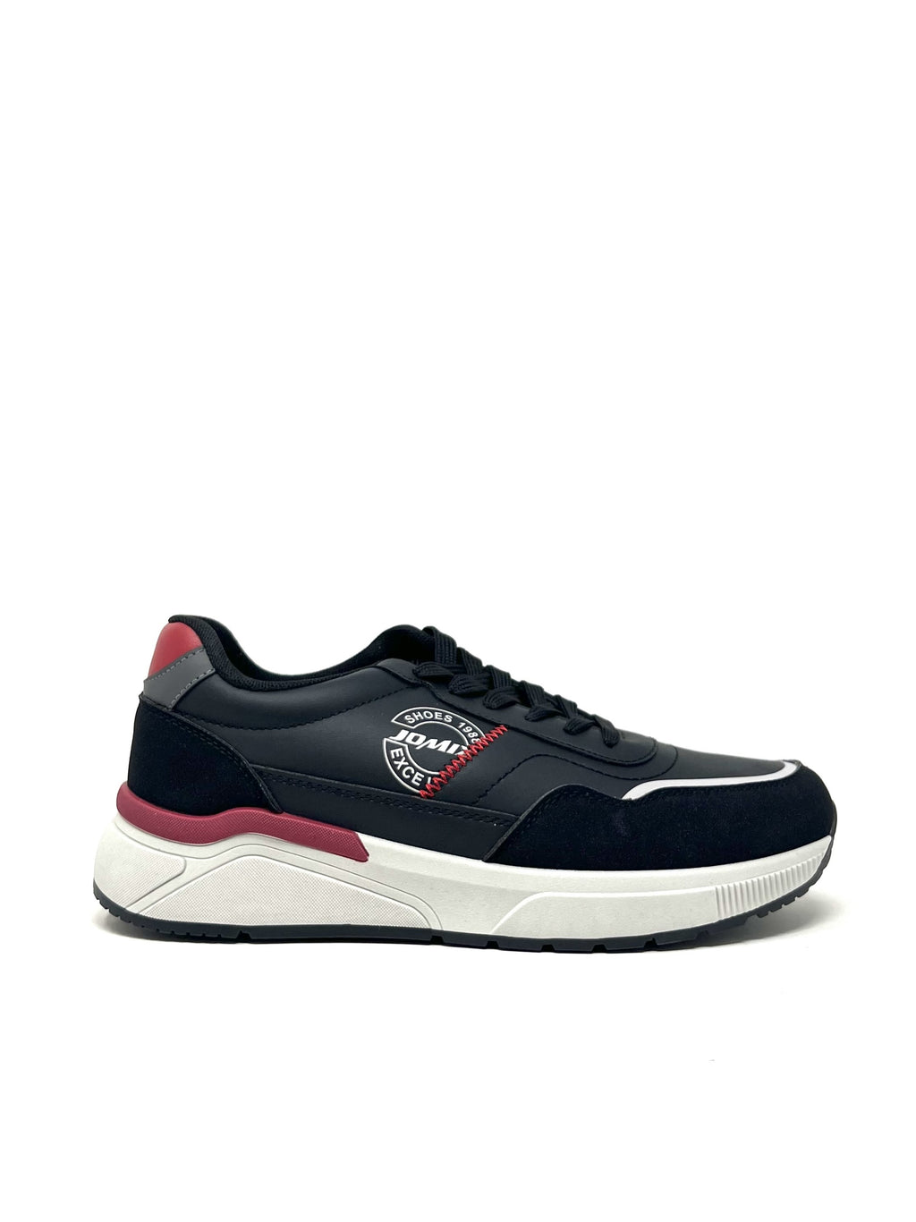 Sneaker con lacci ecopelle nera - 1989NE