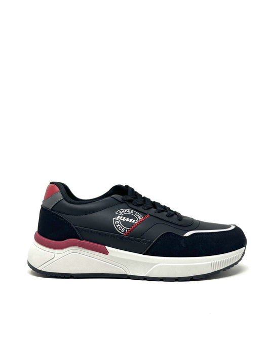 Sneaker con lacci ecopelle nera - 1999NE