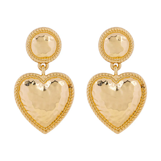 Orecchini oro cuore pendente CLUB MANHATTAN - V_AMORE