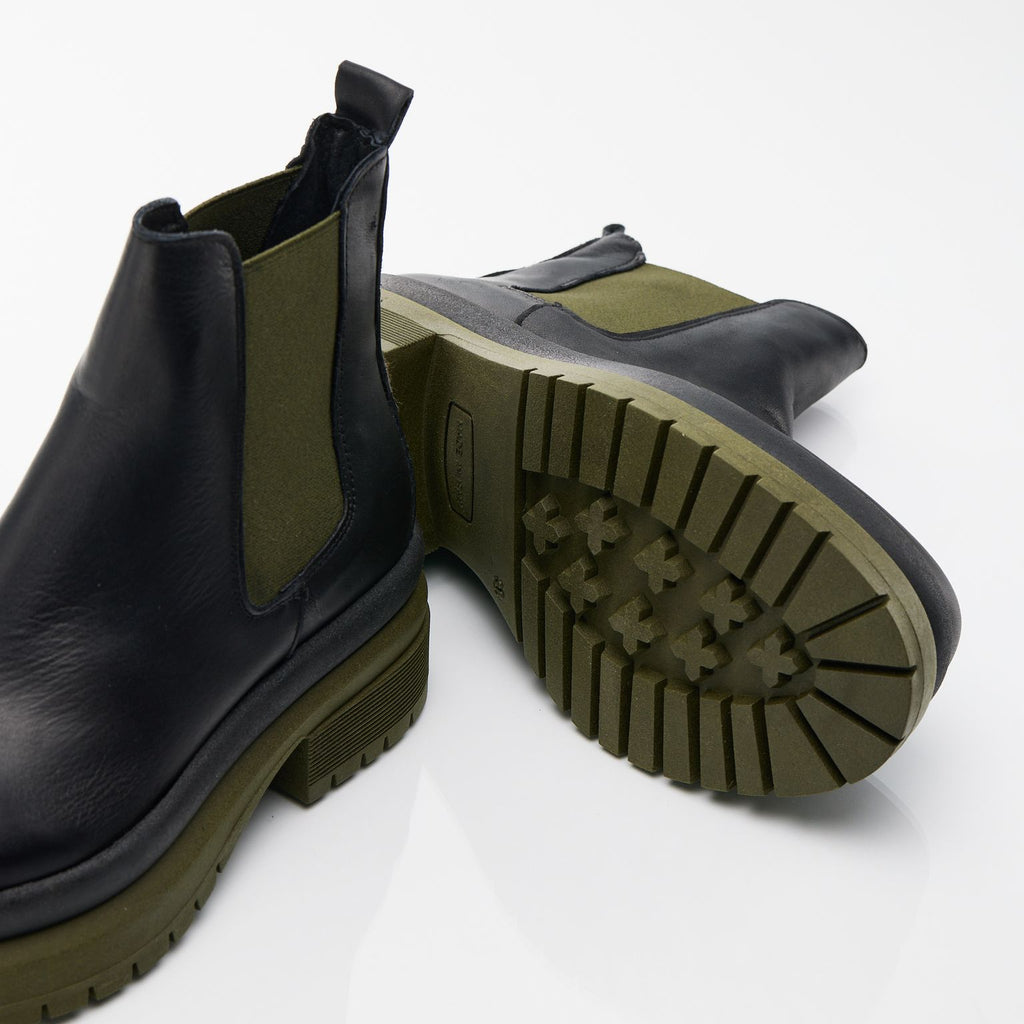 Beatles fondo chunky in vitello nero/verde-ML202NV