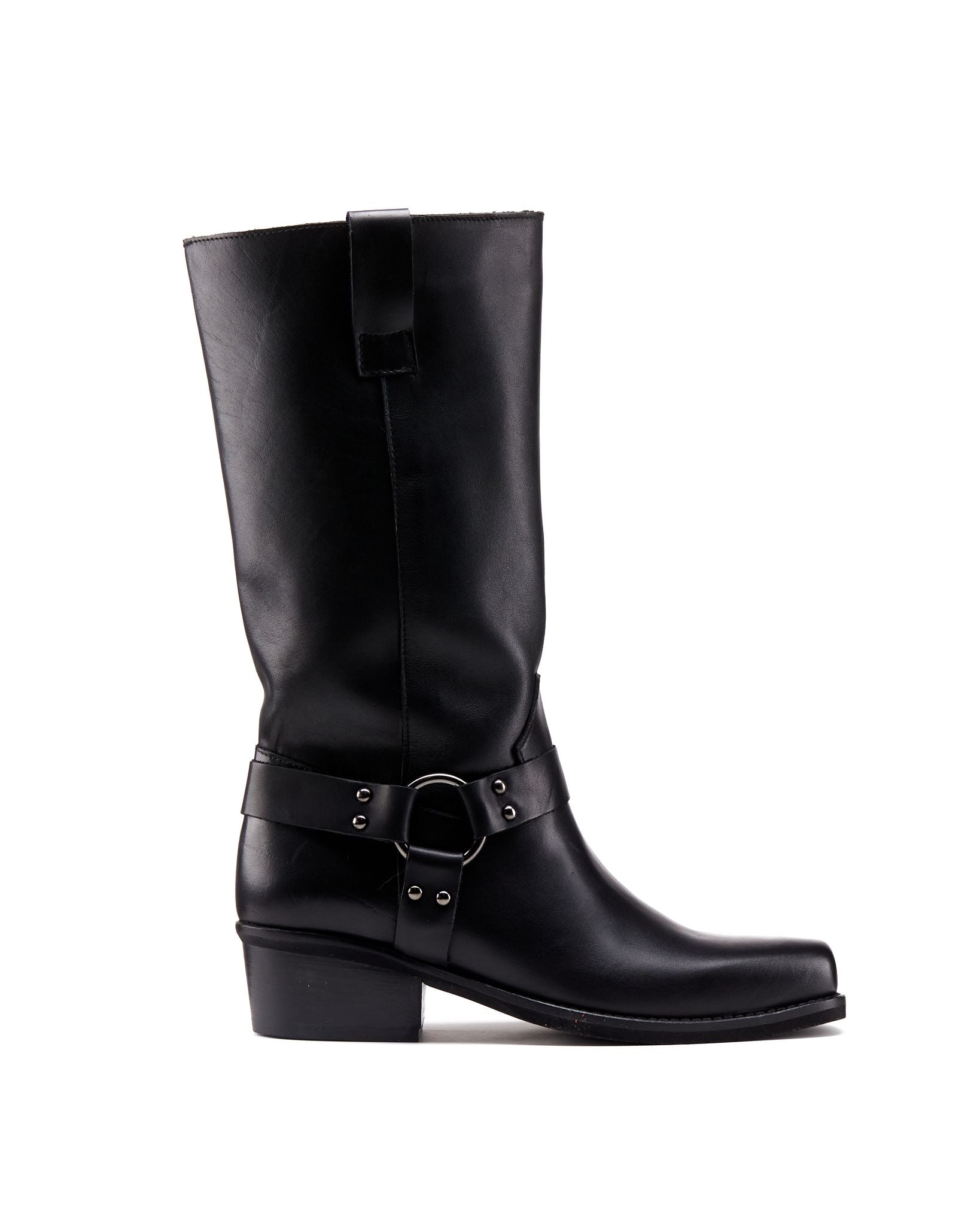 Biker boots pelle nero -800NE