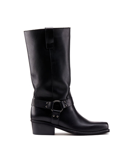Biker boots pelle nero -800NE
