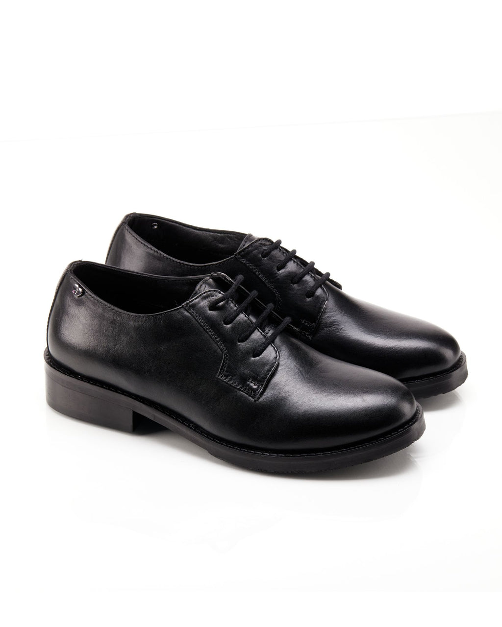 Francesina bassa in pelle nera - ASCOT01