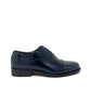 Scarpa elegante derby uomo vernice blu abrasivato -B7CDERN