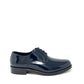 Scarpa elegante derby uomo vernice blu lucida -B7CDERV