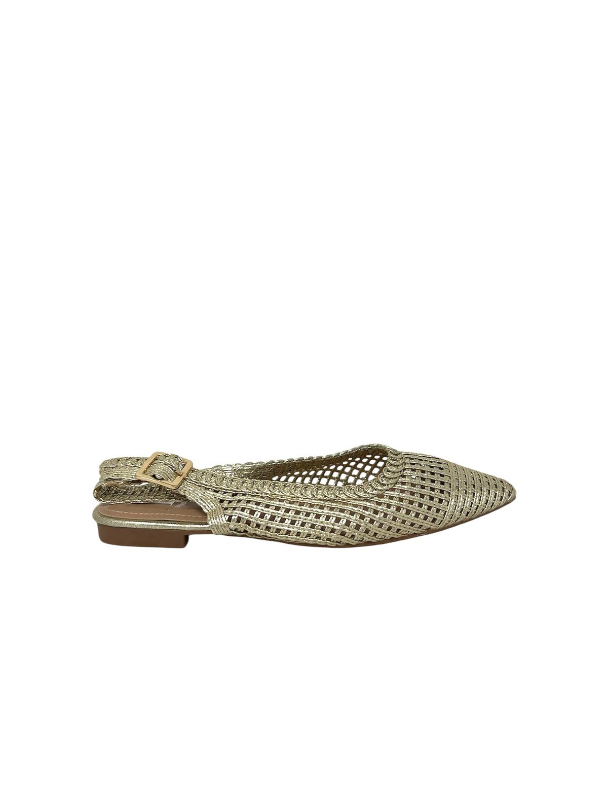 Sabot basso intrecciato oro - 2455ORO