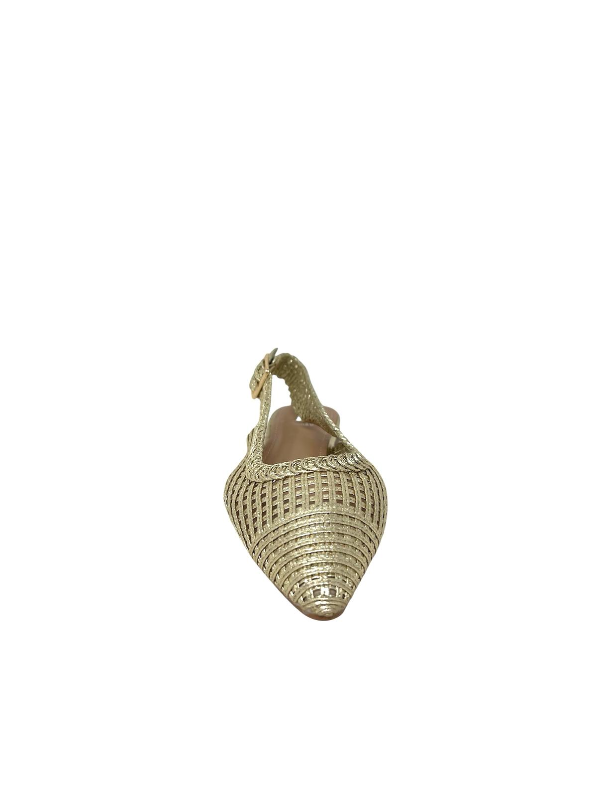 Sabot basso intrecciato oro - 2455ORO