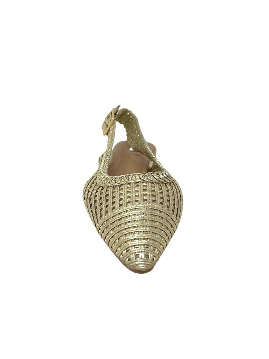 Sabot basso intrecciato oro - 2455ORO