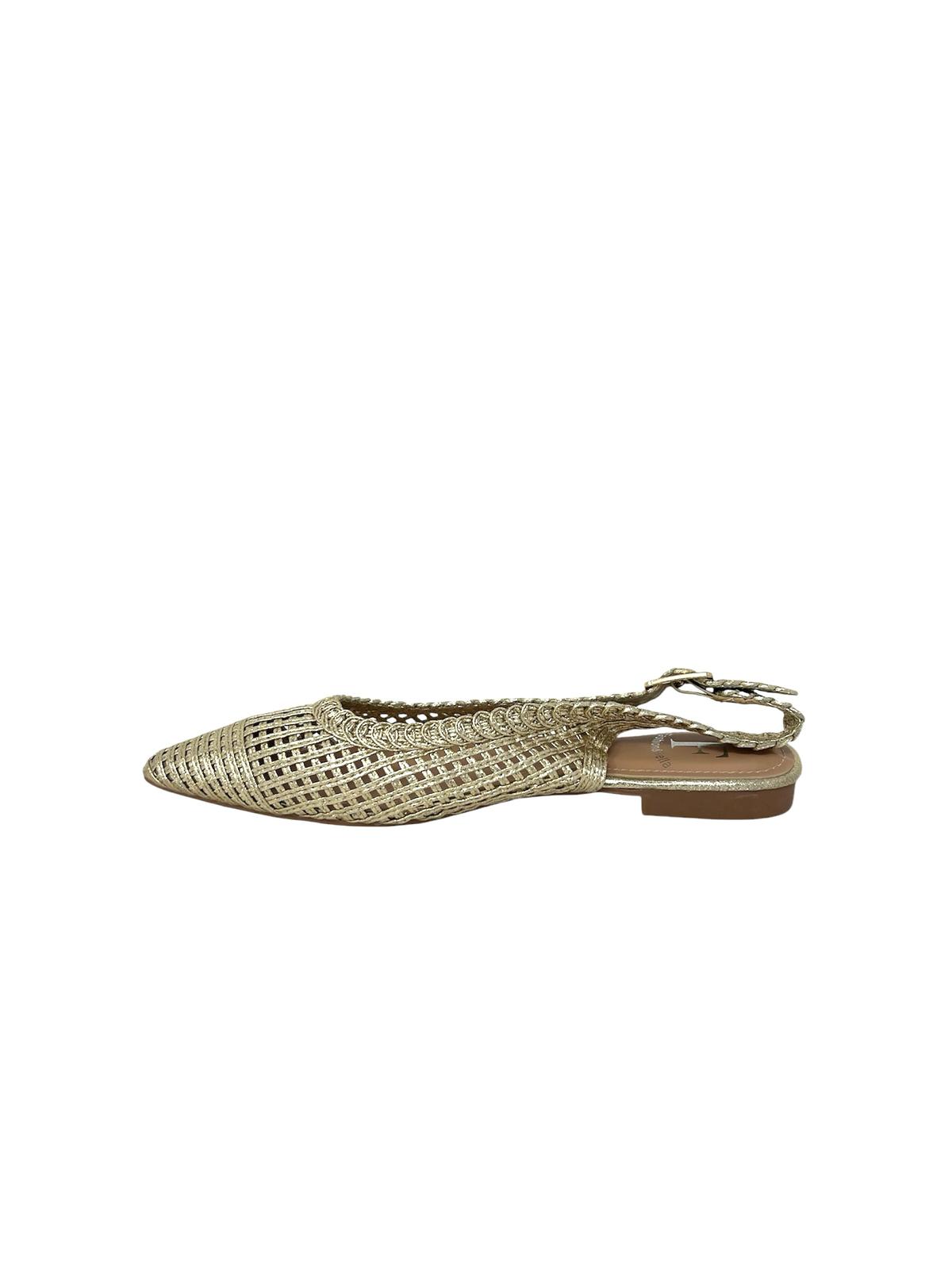 Sabot basso intrecciato oro - 2455ORO