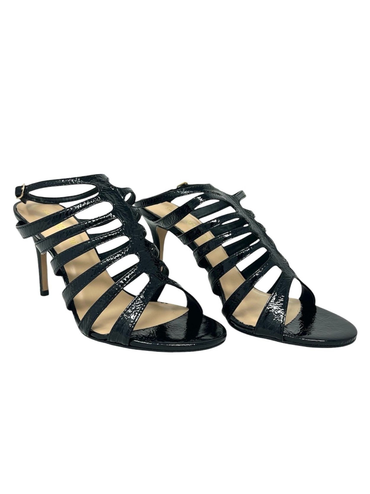 Decolletè gabbia vernice nero tacco 8 - V_2562DDE