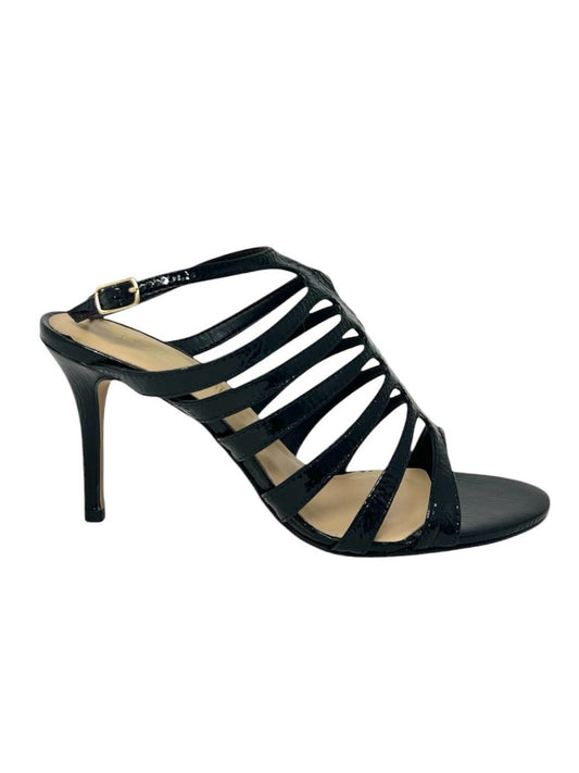 Decolletè gabbia vernice nero tacco 8 - 2562DDE