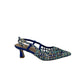 Decollete' slingback intrecciata blu Francescomilano - E0601PM