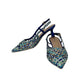 Decollete' slingback intrecciata blu Francescomilano - E0601PM