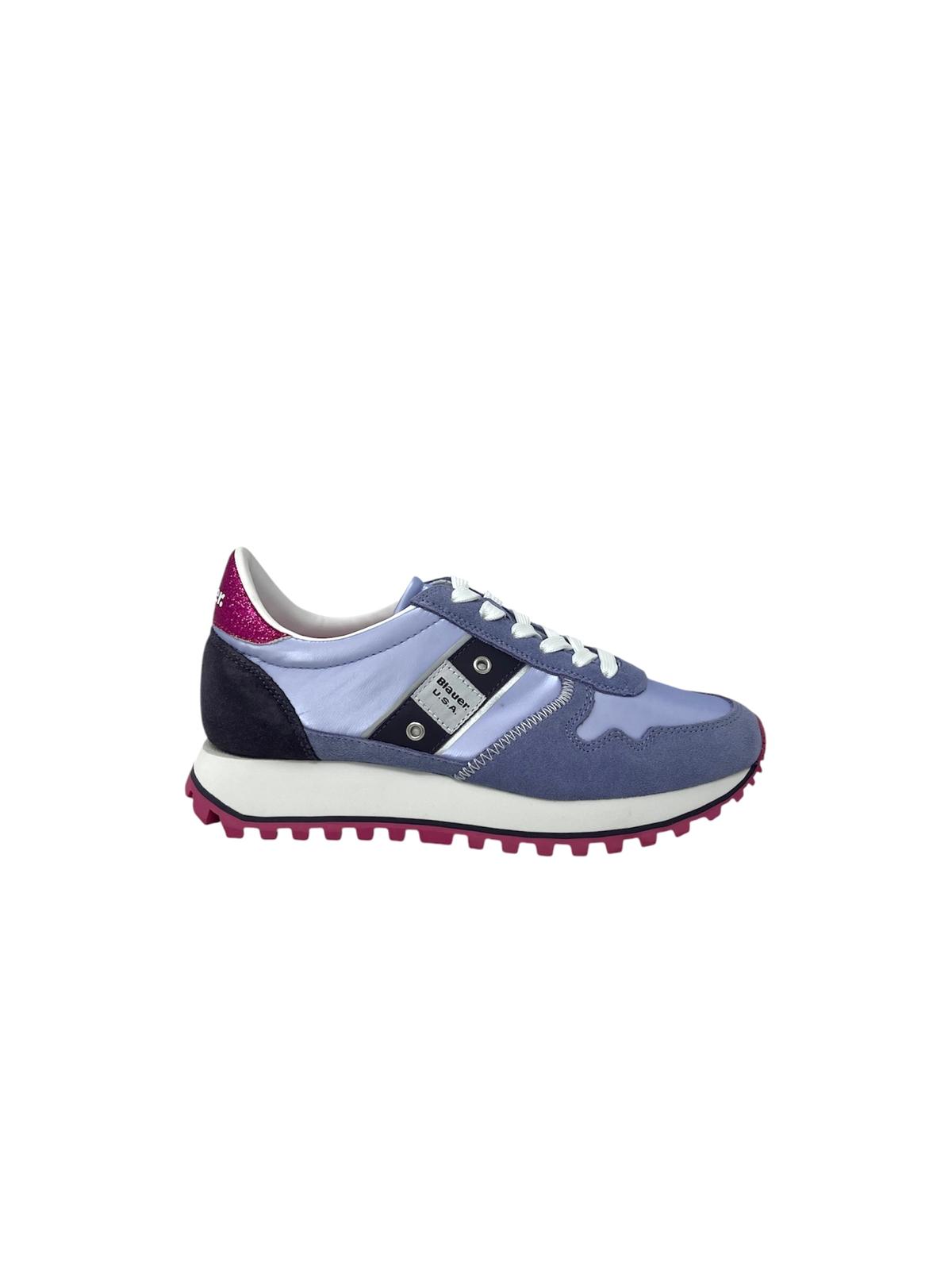 Sneakers Blauer lilla/fucsia pelle - MILLE03