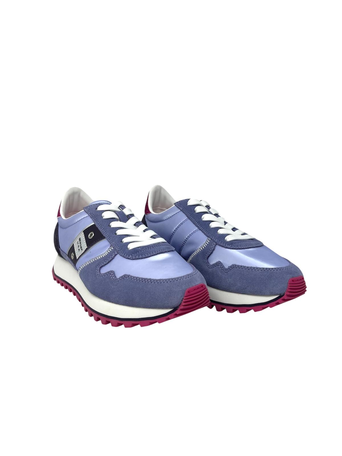 Sneakers Blauer lilla/fucsia pelle - MILLE03