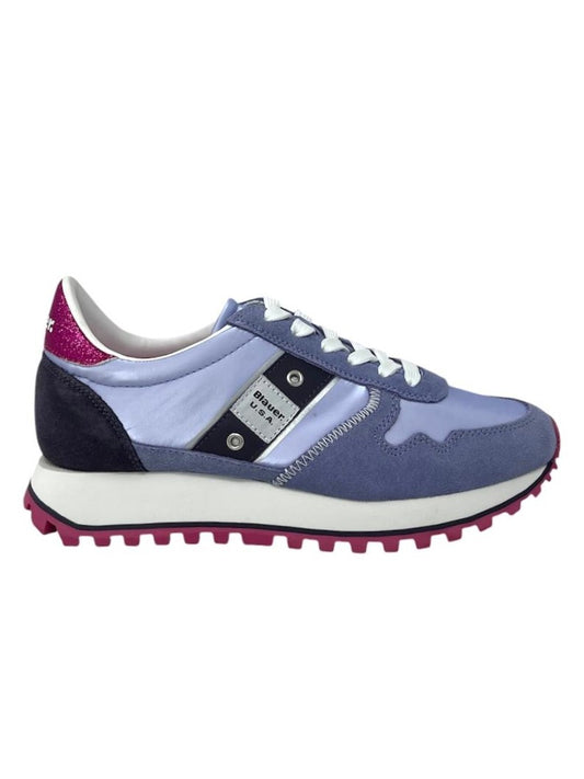 Sneakers Blauer lilla/fucsia pelle - MILLE03