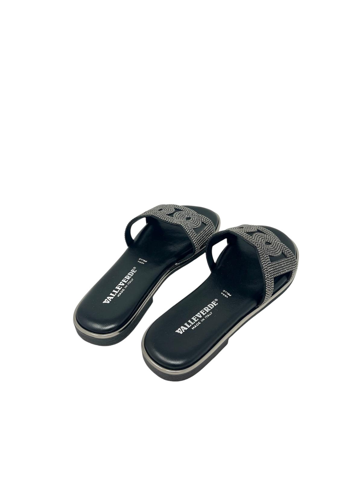 Ciabatta donna fascia color nero - 32030C