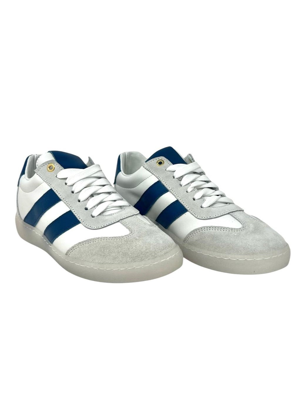 Sneakers Giada in pelle bianco/blu - GIADAB