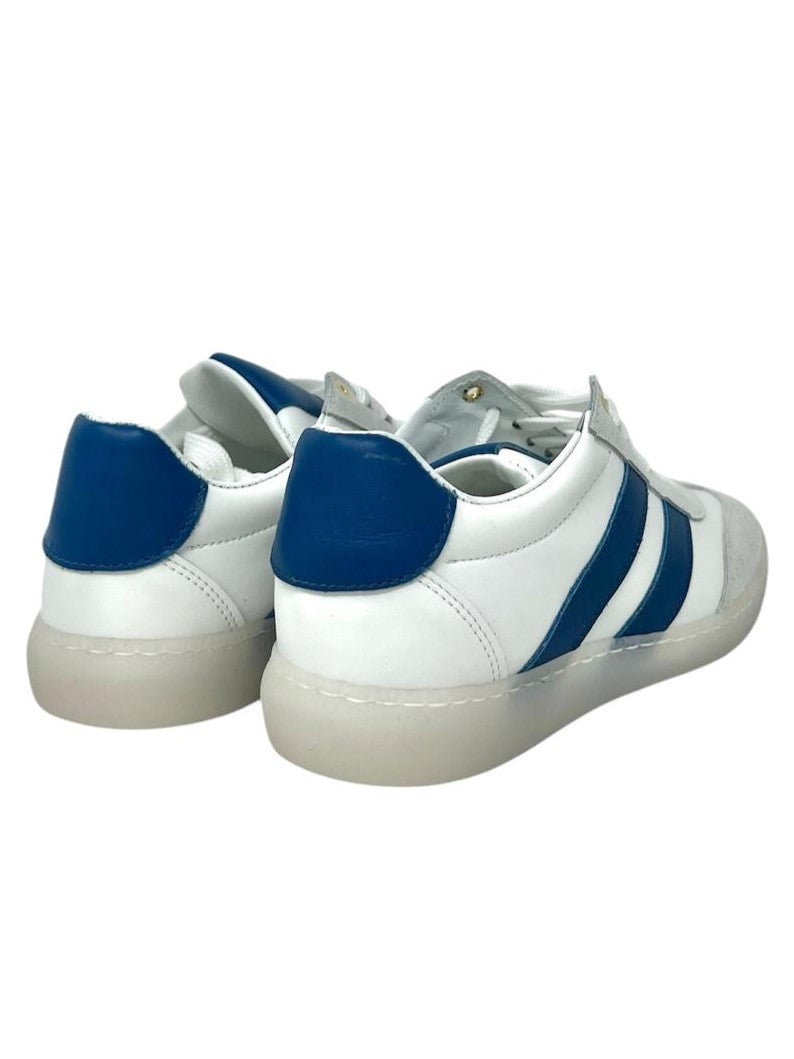 Sneakers Giada in pelle bianco/blu - GIADAB