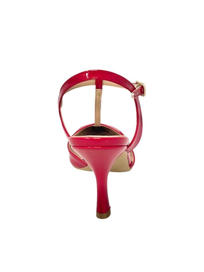 Decollete' t-bar T7 vernice rosso papavero - 6423ROS