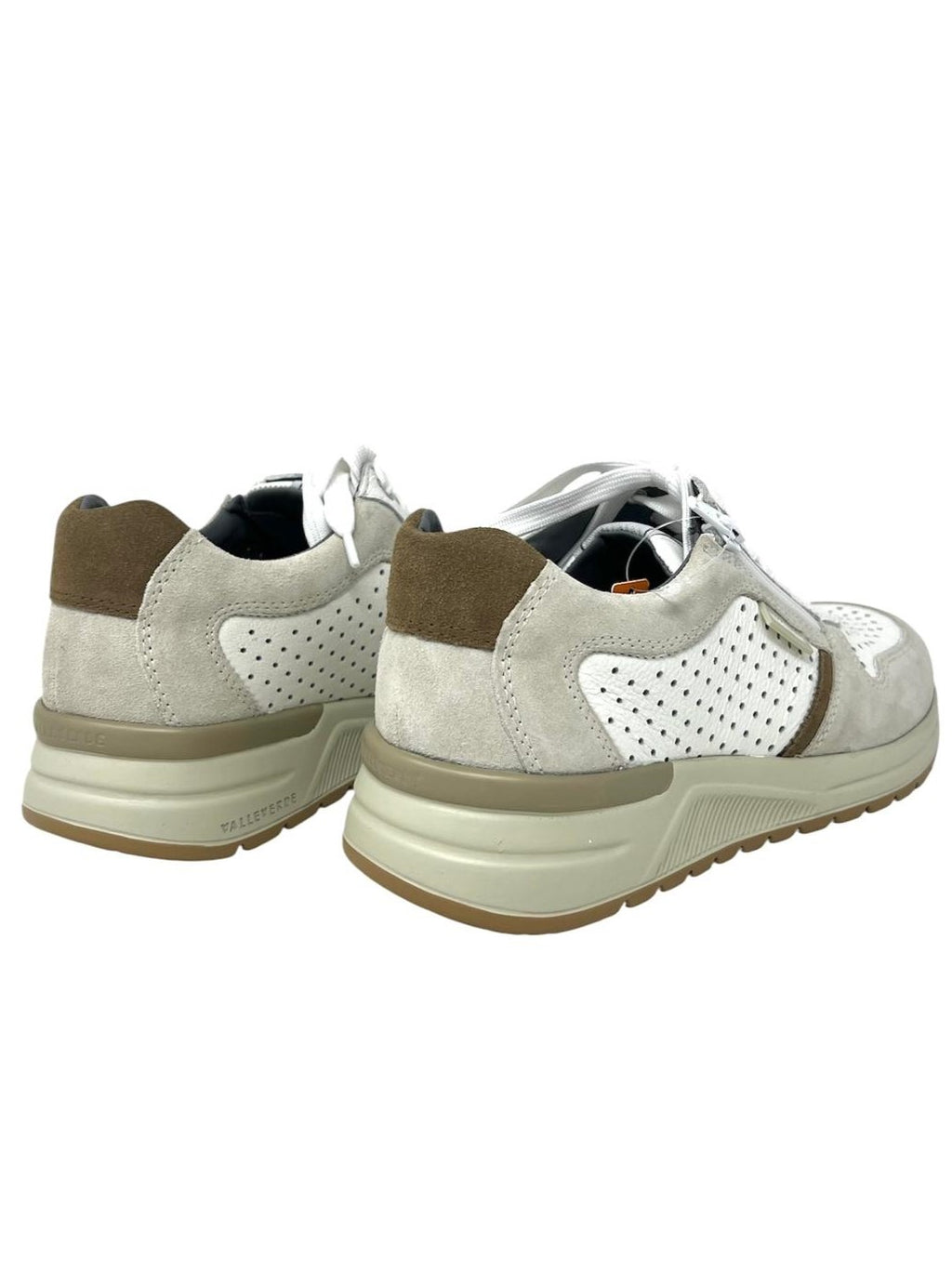 Sneakers uomo pelle bianco ghiaccio - V49904