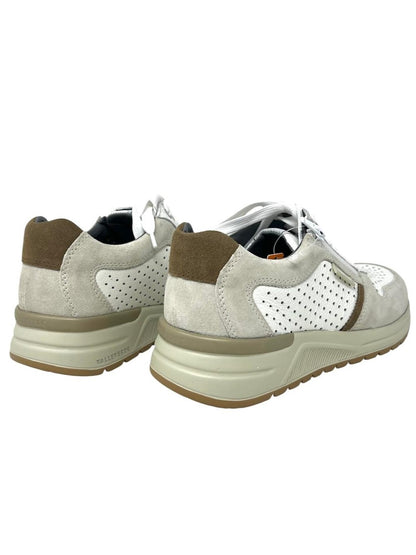 Sneakers uomo pelle bianco ghiaccio - V49904