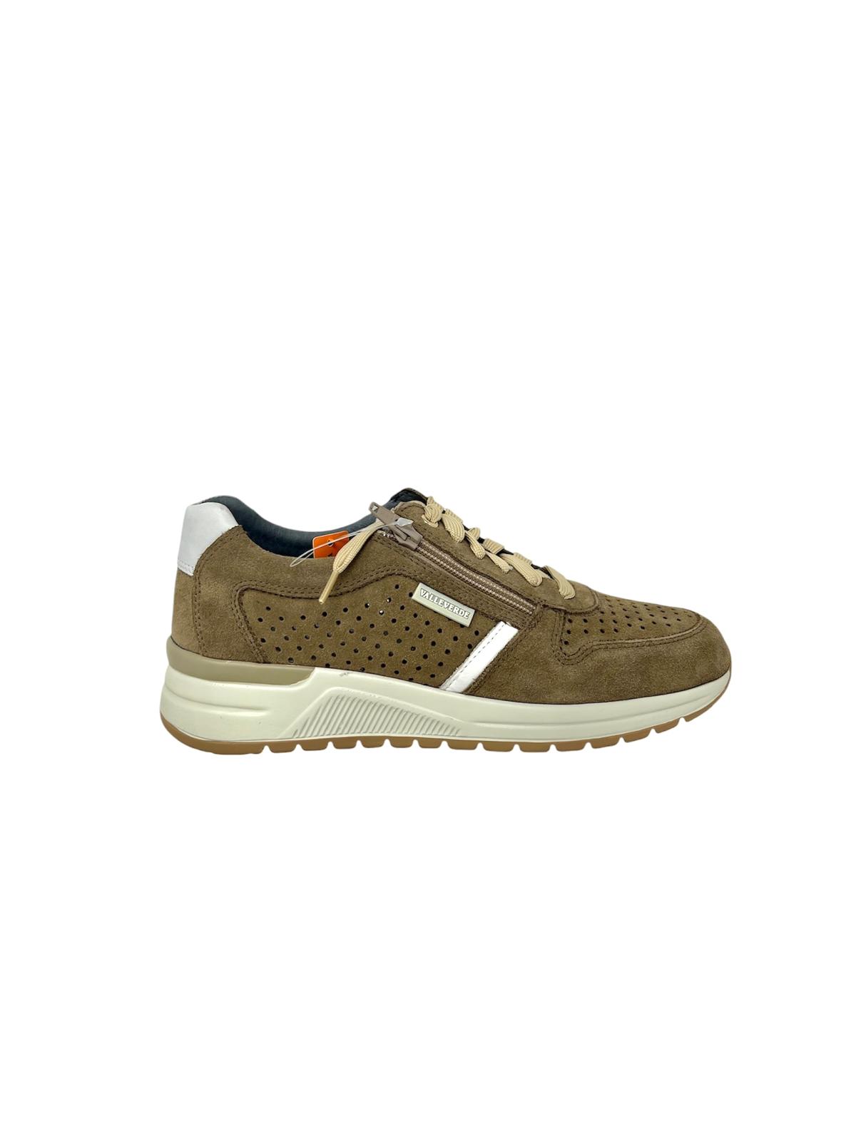 Sneakers uomo camoscio beige - V49904A