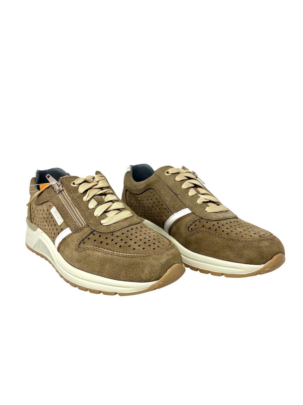 Sneakers uomo camoscio beige - V49904A