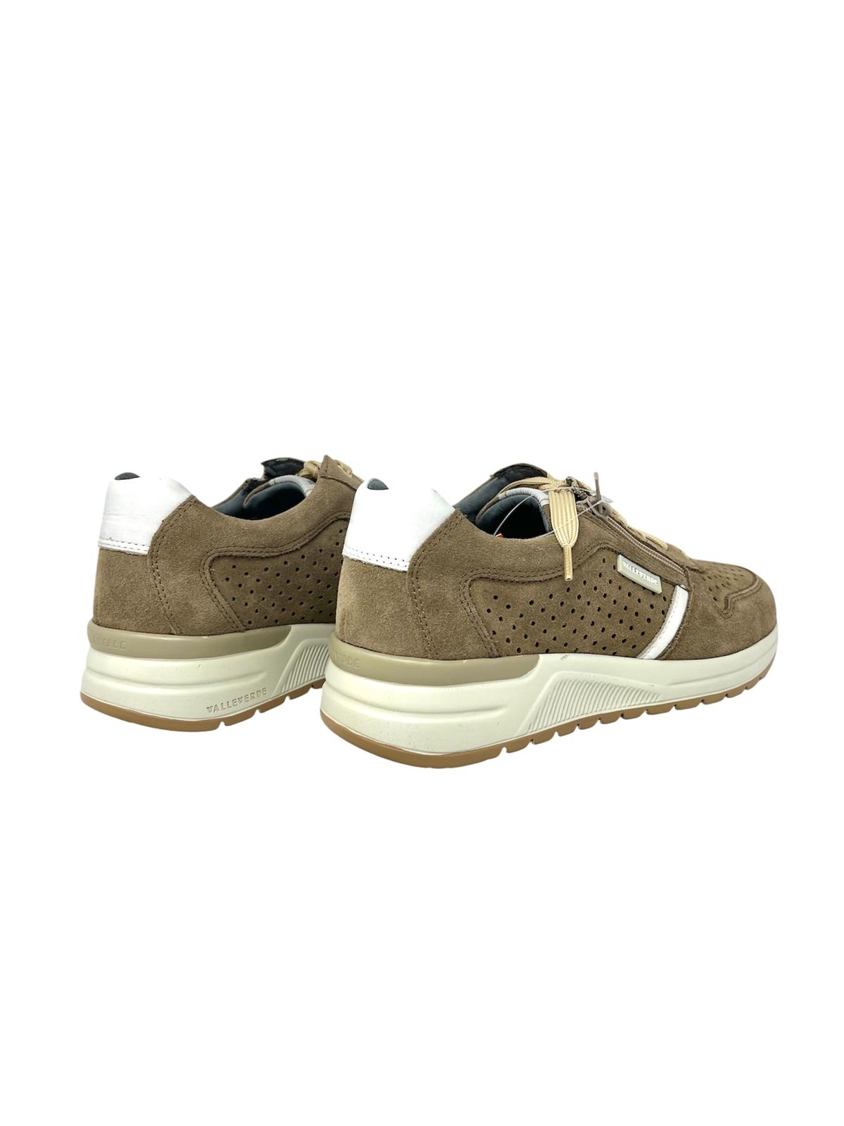 Sneakers uomo camoscio beige - V49904A