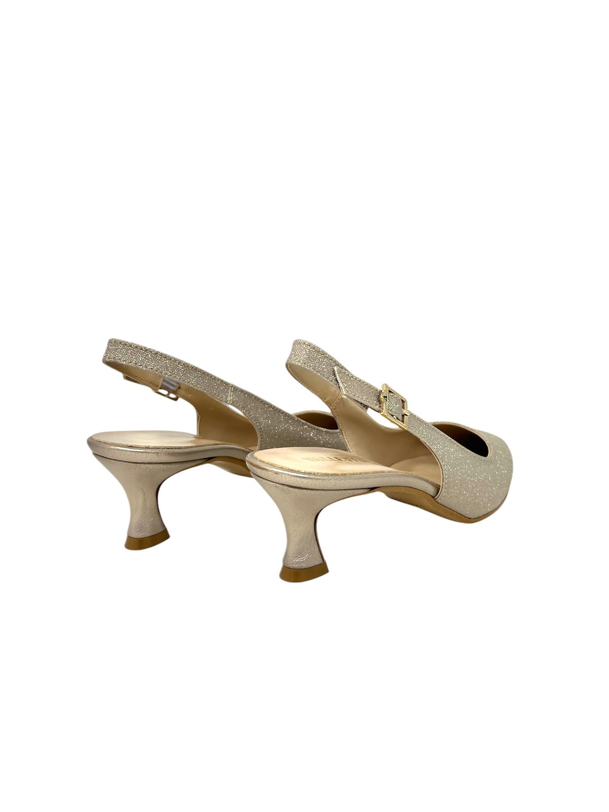 Slingback platino glitter - 19040C
