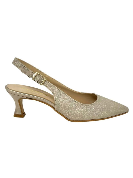 Slingback platino glitter - 19040C