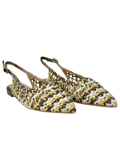 Ballerina slingback bassa intrecci bronzo - C0403P