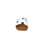 Ciabatta ad H pelle bianco - 712BI