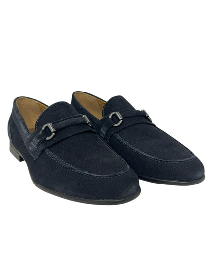 Mocassino uomo in camoscio blu - U55361Z