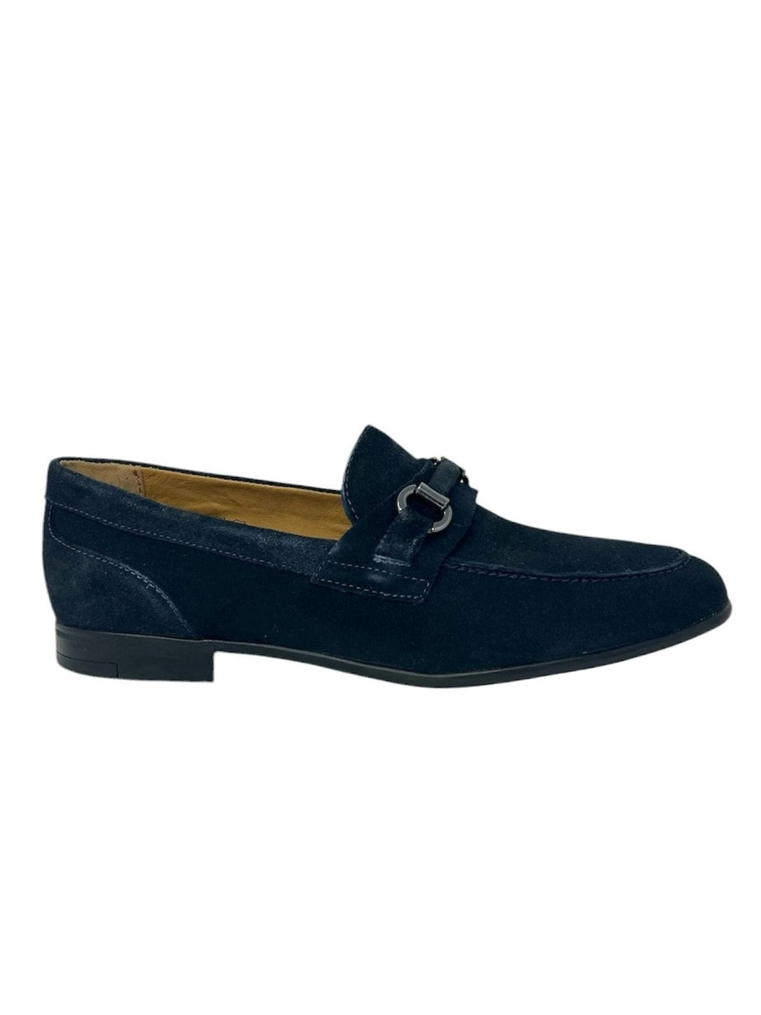 Mocassino uomo in camoscio blu - U55361Z