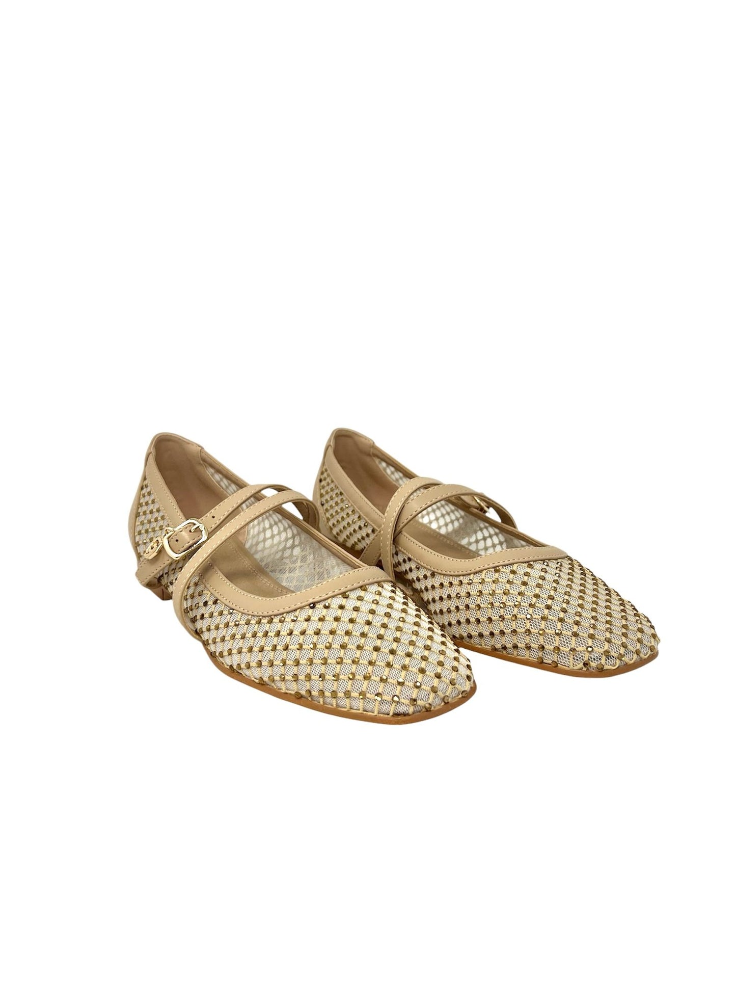 Ballerina a rete oro con strass - GD193O