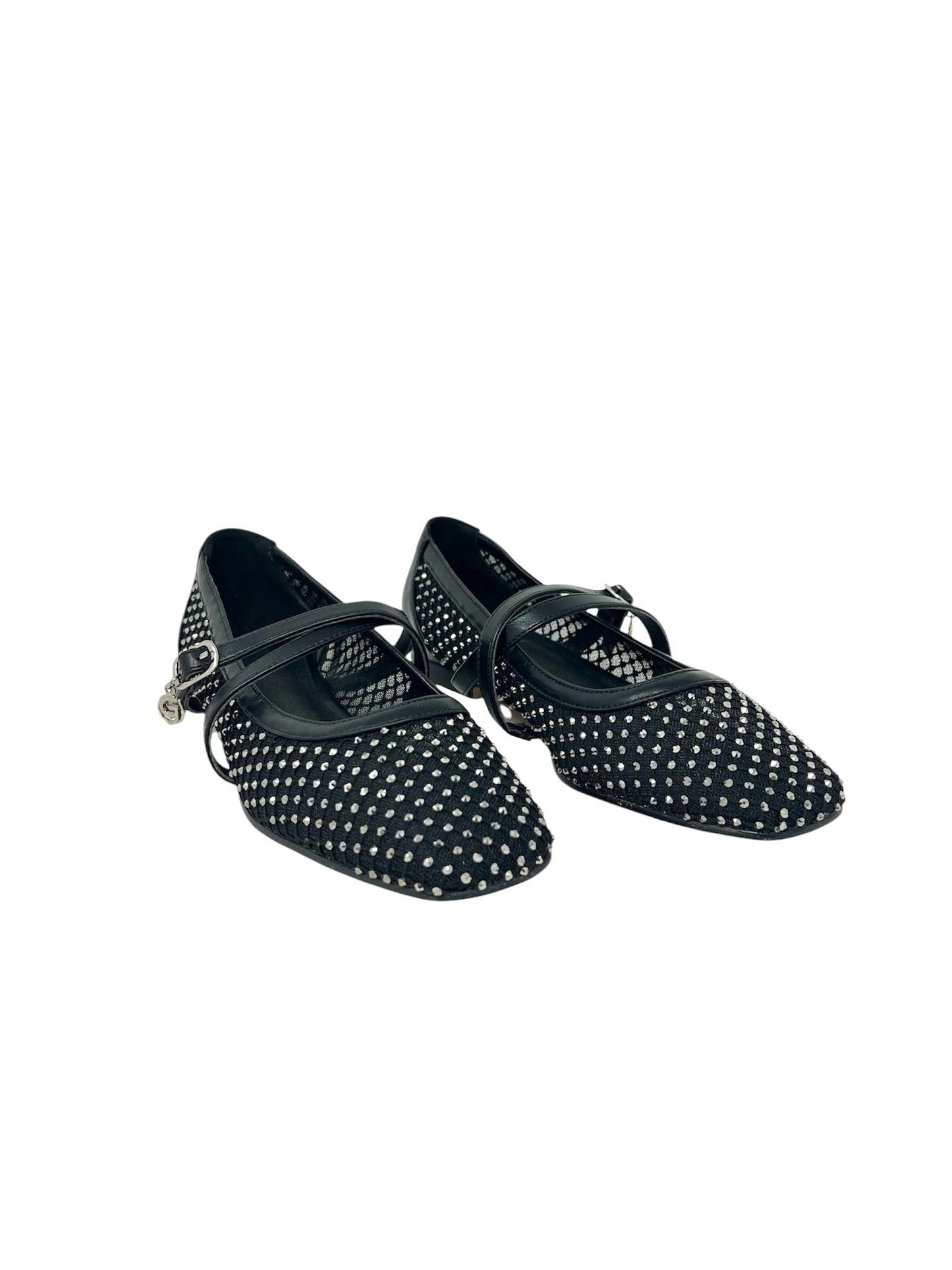 Ballerina a rete nero con strass - GD193N