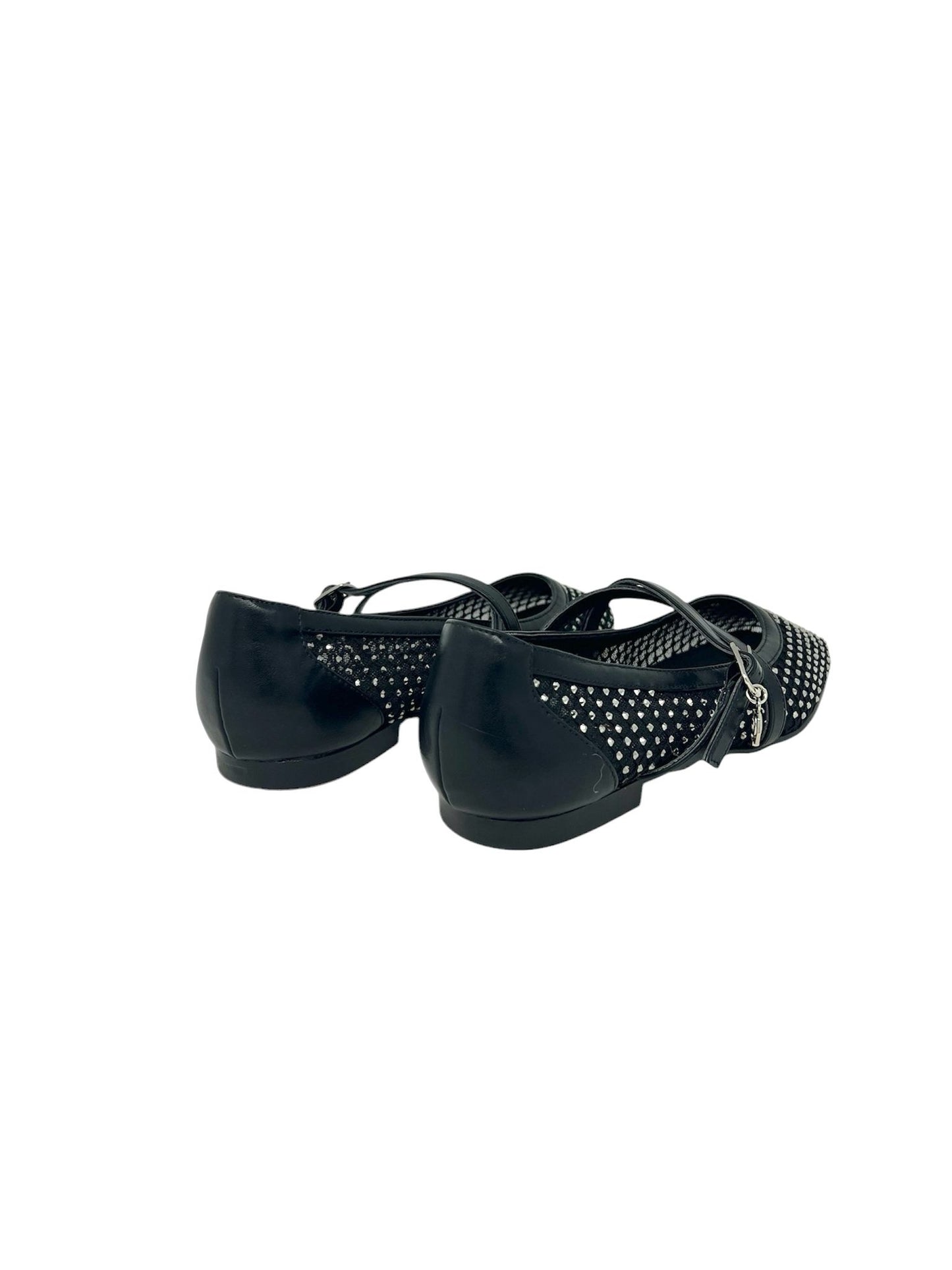 Ballerina a rete nero con strass - GD193N