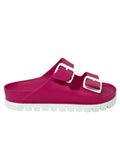 Ciabatta doppio cinturino fuxia fondo bianco - 59300