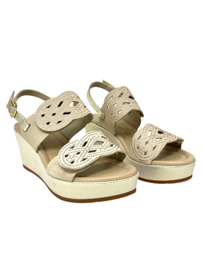 Sandalo donna fascia color visone - 32210