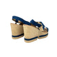 Sandalo zeppa suede denim - VV4925