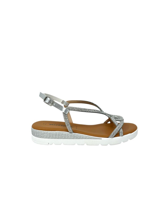 Ciabatta intrecciata silver - 24203S