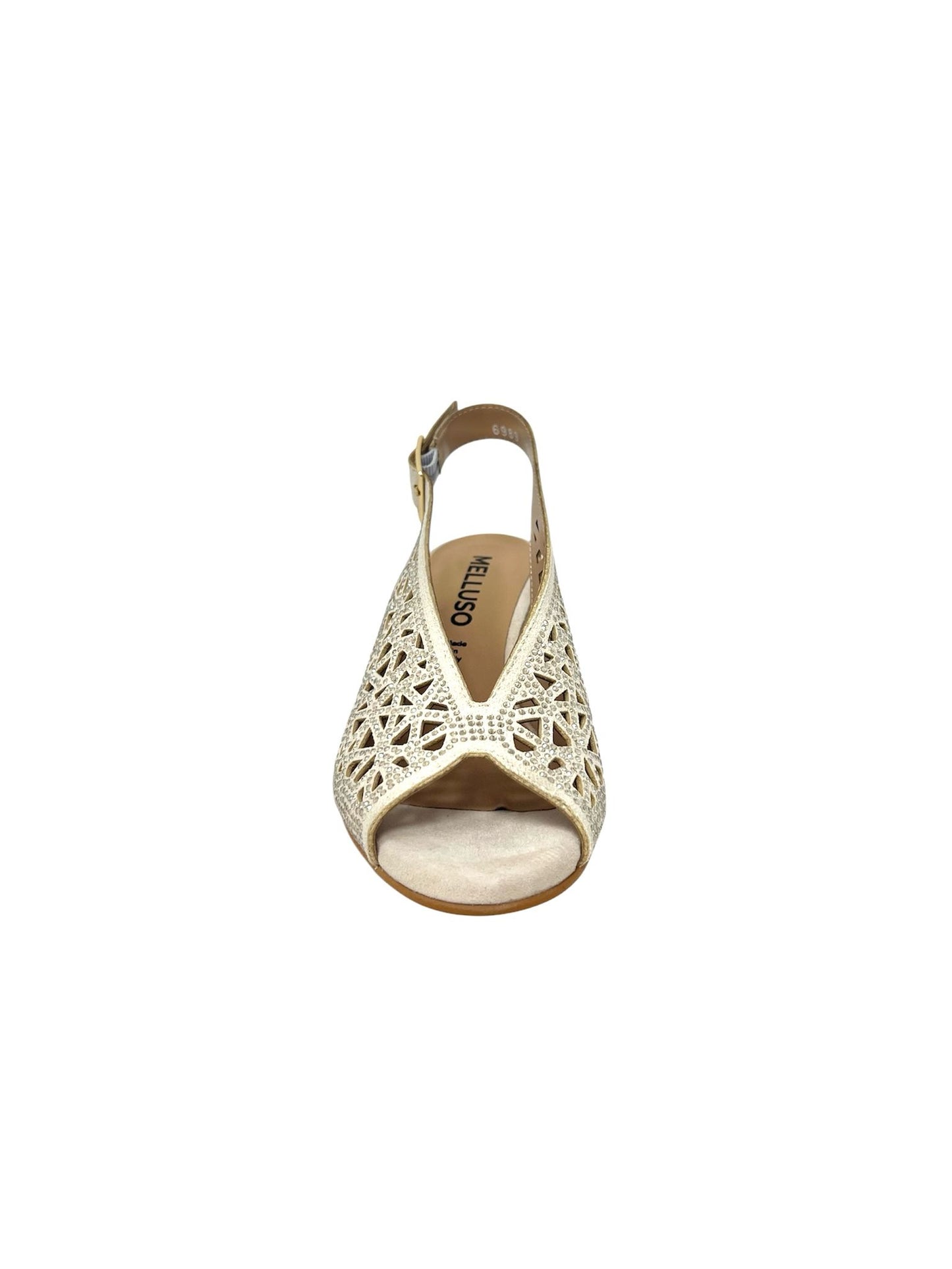 Sandalo con tacco quadrato in suede beige -N653M