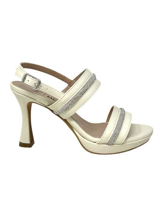 Sandalo con tacco liz milk - J661