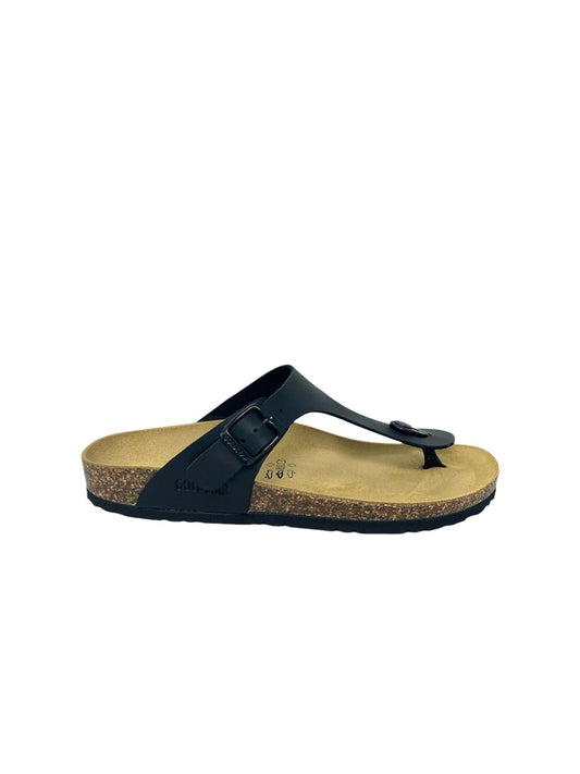 Ciabatta infradito uomo pelle nero - GS1830