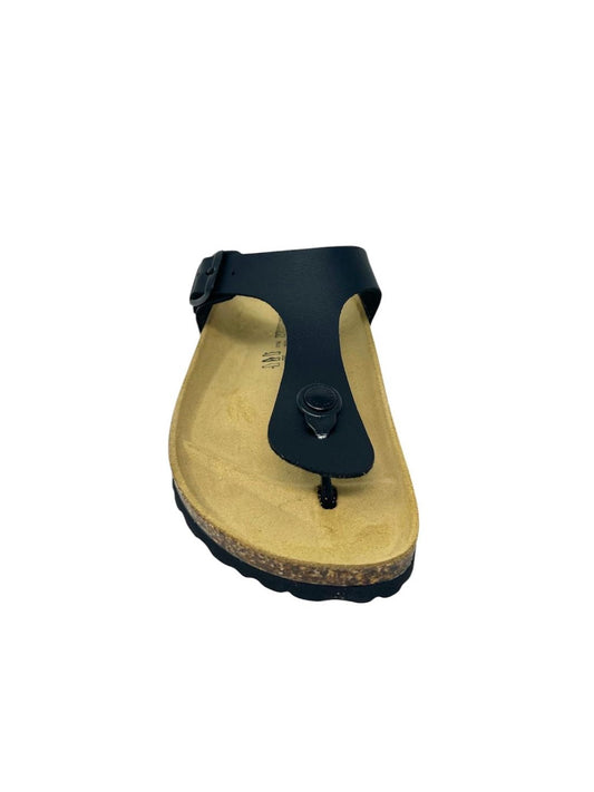 Ciabatta infradito uomo pelle nero - GS1830