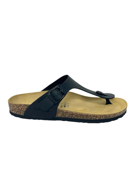 Ciabatta infradito uomo pelle nero - GS1830