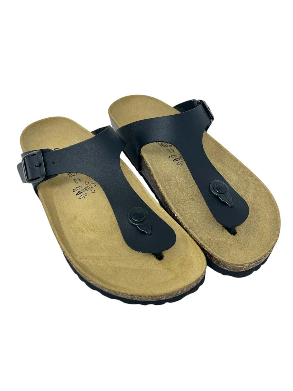 Ciabatta infradito uomo pelle nero - GS1830