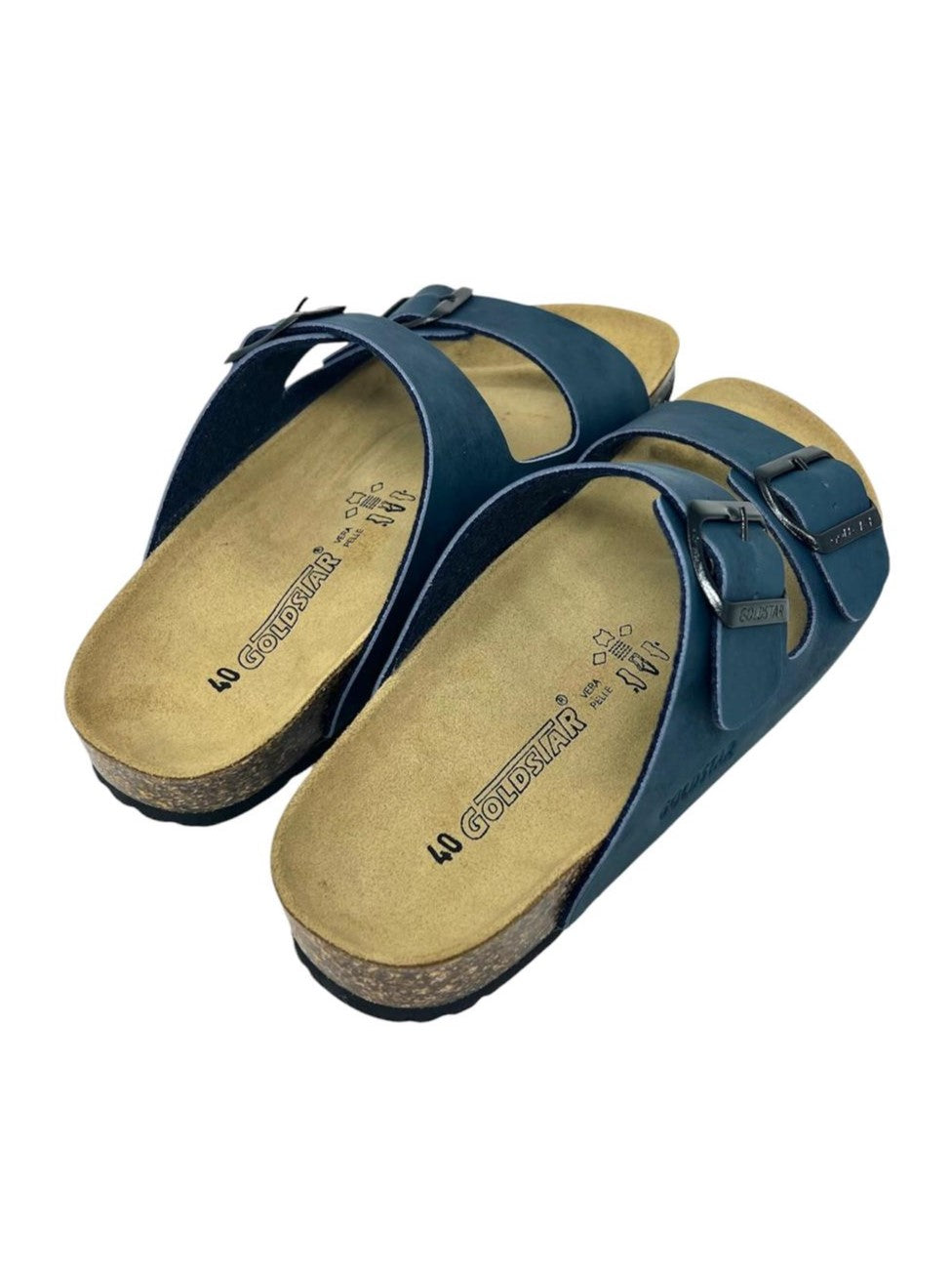 Ciabatta uomo doppio cinturino colore notte - GS1800